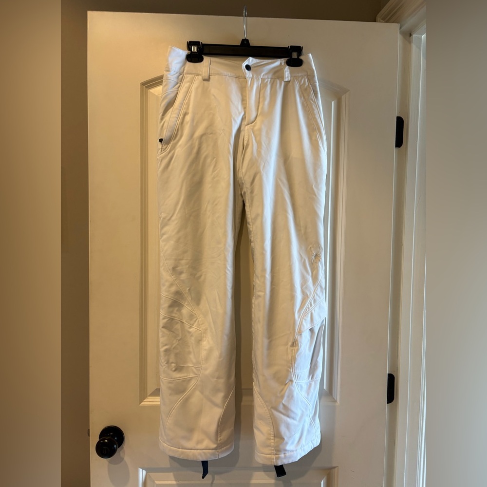 Spyder White Ski Snow Pants Womens Size 4 Thinsulate With Flaws